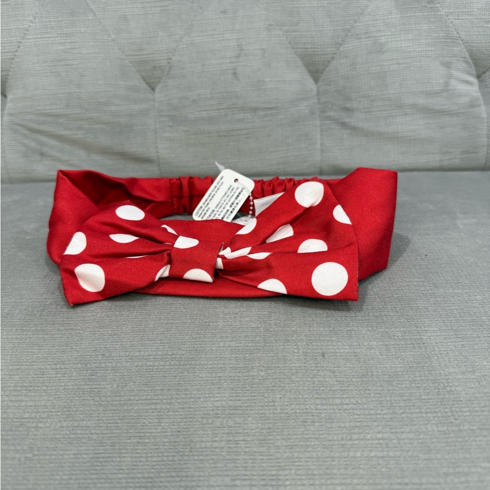 Disneyland Parks Minnie Red and White Polka Dot Bow Headband